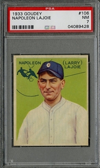 1933 Goudey #106 Napoleon Lajoie - PSA NM 7